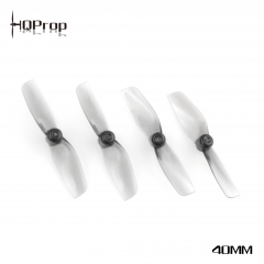 HQ Micro Whoop Prop 40MMX2 Grey  (2CW+2CCW)-Poly Carbonate-1.5MM Shaft